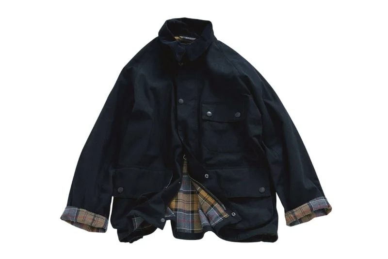 JOURNAL STANDARD relume обновляет Barbour Solway Zipper с использованием невашеного хлопково-нейлонового материала и шнурком на талии