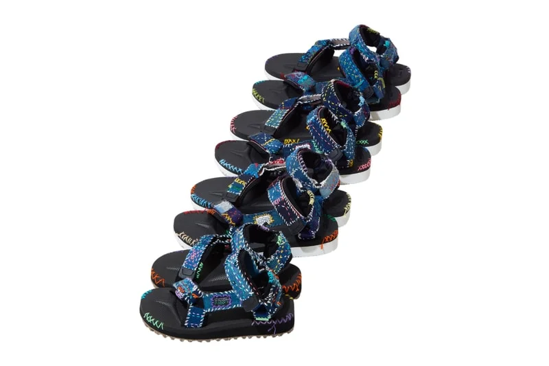 В KUON x SUICOKE x SASHIKO GALS сандалях нет двух одинаковых пар