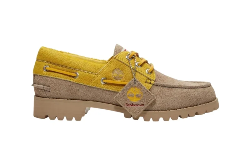 Randomevent и Timberland переосмысляют классические 3-Eye Boat Shoe в цвете песчаных дюн