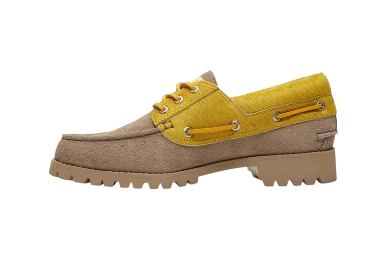 Randomevent и Timberland переосмысляют классические 3-Eye Boat Shoe в цвете песчаных дюн