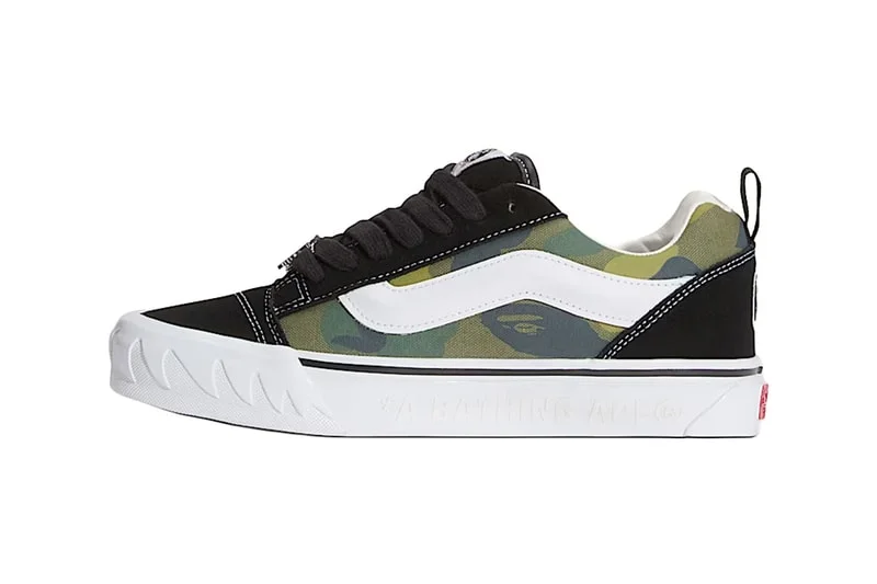 BAPE x Vans: Классика с камуфляжем и резиновыми зубьями акулы