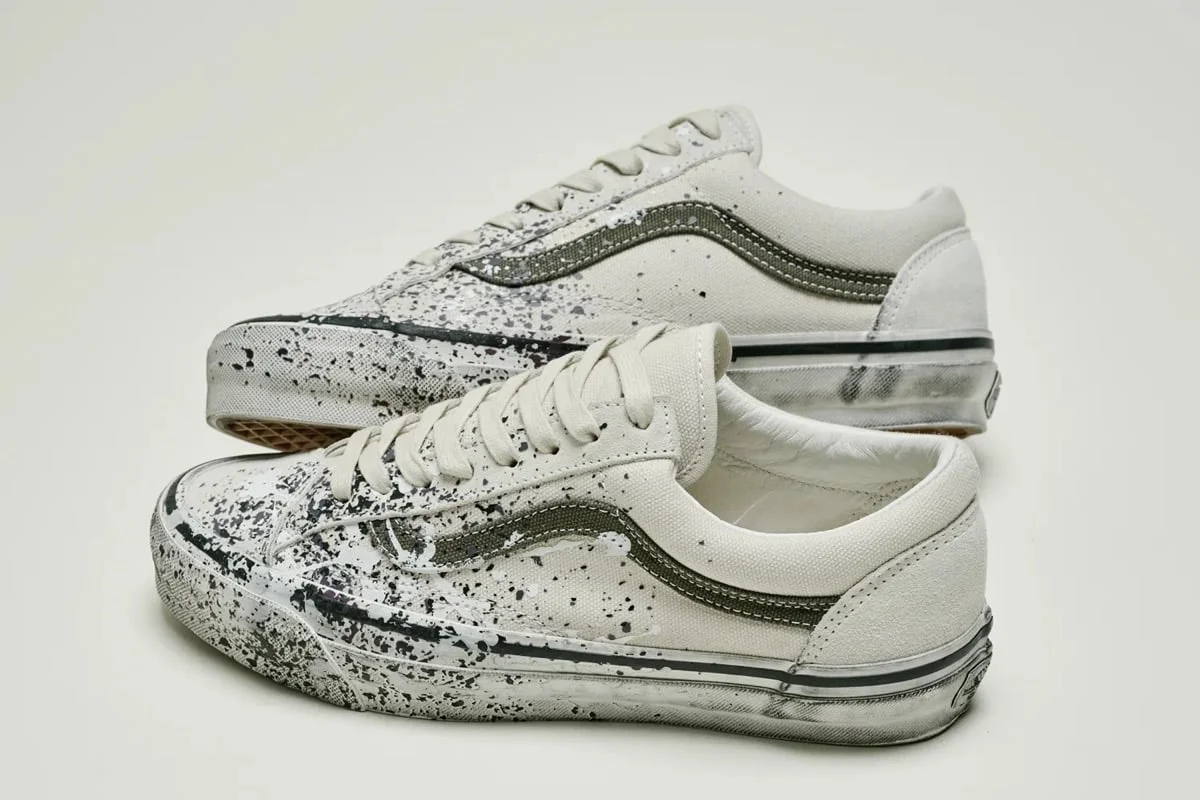Vans Premium Old Skool 36 "Пятна краски" в цветах "Turtledove" и "Charcoal Grey"