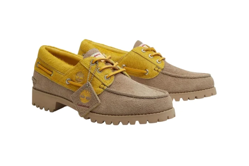 Randomevent и Timberland переосмысляют классические 3-Eye Boat Shoe в цвете песчаных дюн