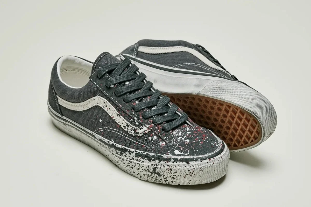 Vans Premium Old Skool 36 "Пятна краски" в цветах "Turtledove" и "Charcoal Grey"