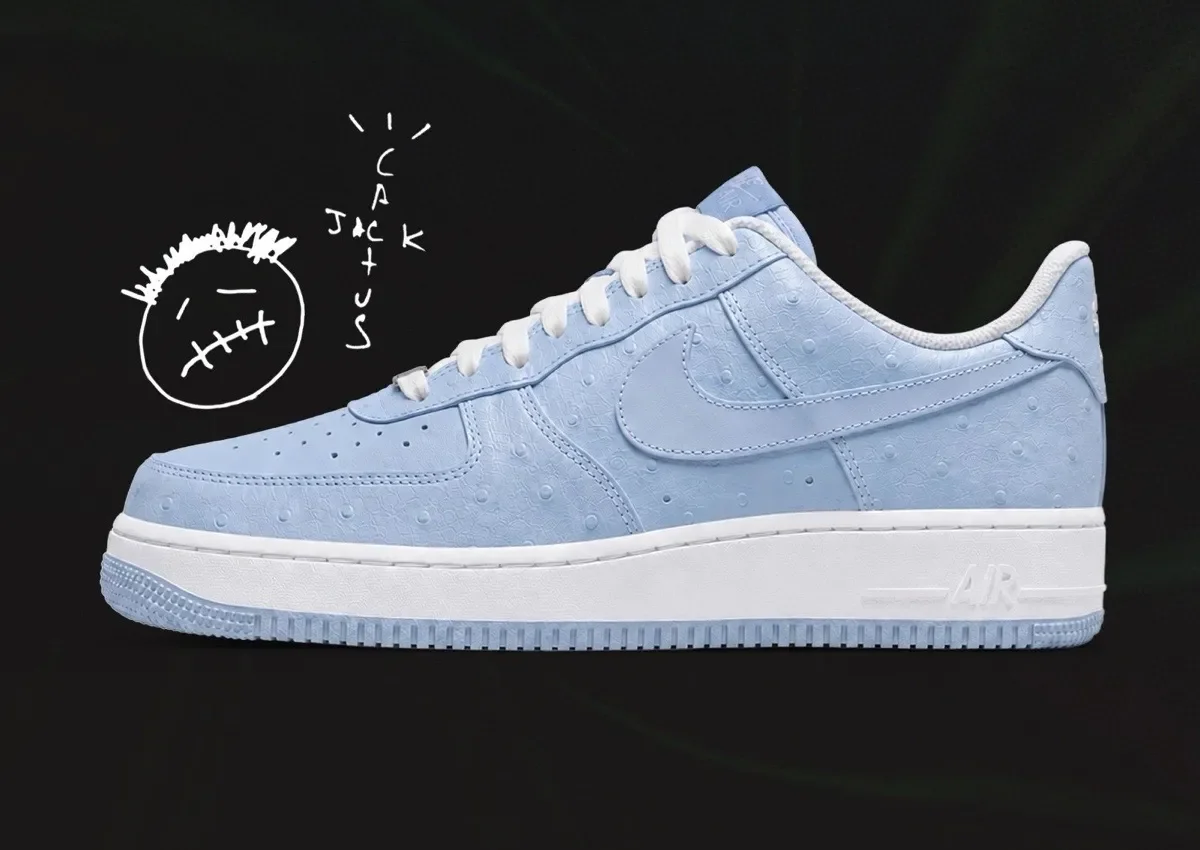 Nike Air Force 1 от Travis Scott в расцветке 'Ice Blue' выйдет осенью 2026 года