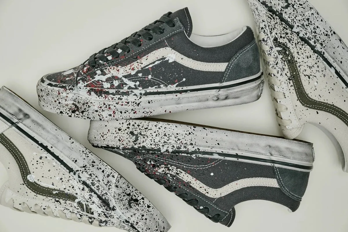 Vans Premium Old Skool 36 "Пятна краски" в цветах "Turtledove" и "Charcoal Grey"